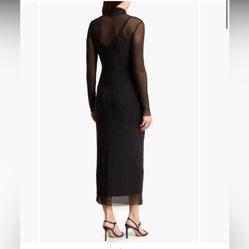 AFRM Shailene Rhinestone Embellished Midi Dress - S - Picture 2 of 4